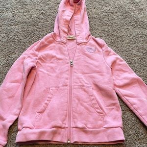 Girls H&M light pink zip-up hoodie